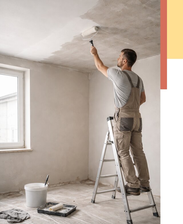 Грунтовка потолка в Чехове от 2542 руб. — быстро и недорого | ОТДЕЛОЧНИК-Чхв