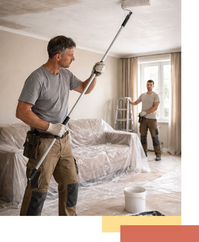 Грунтовка потолка в Чехове — подготовка под покраску и отделку