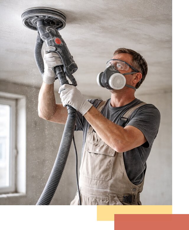 Шлифовка потолка в Чехове — качественная подготовка под отделку