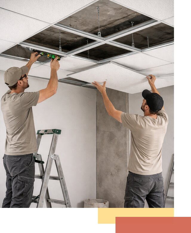 Монтаж потолка Армстронг под ключ в Чехове