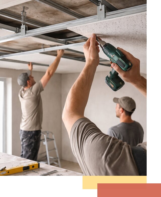 Монтаж акустического потолка в Чехове под ключ