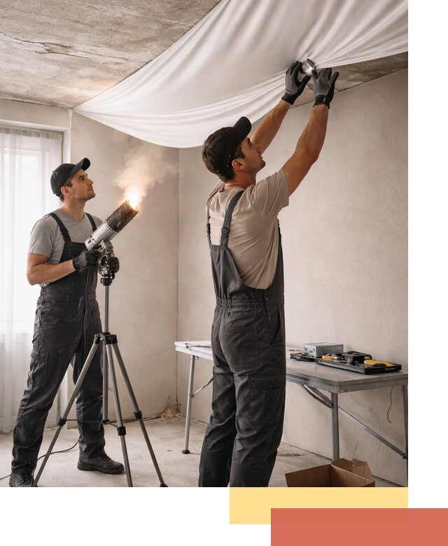 Установка натяжного потолка под ключ в Чехове