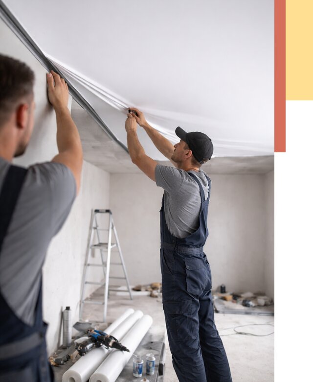 Монтаж матового натяжного потолка в Чехове от 4575 руб./м² — быстро и недорого | ОТДЕЛОЧНИК-Чхв