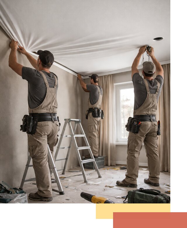 Монтаж матового натяжного потолка в Чехове качественно и быстро