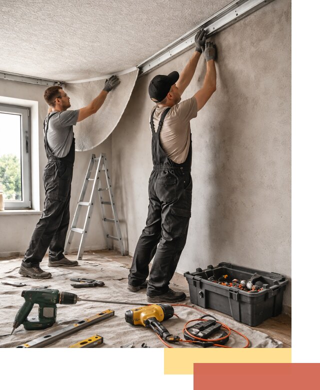 Монтаж фактурного натяжного потолка в Чехове качественно и быстро