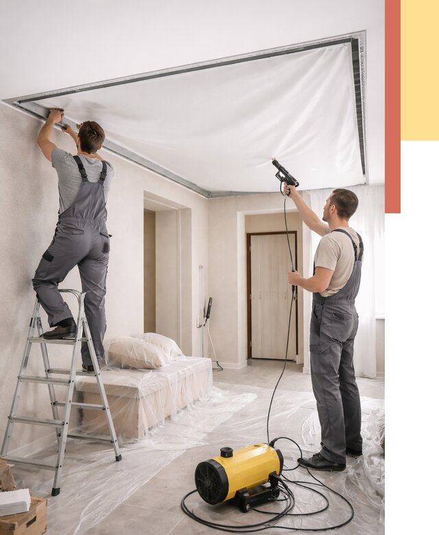 Монтаж натяжного потолка в прихожей в Чехове от 2694 руб. под ключ | ОТДЕЛОЧНИК-Чхв