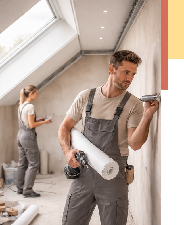 Монтаж натяжного потолка на мансарде в Чехове от 3558 руб. | ОТДЕЛОЧНИК-Чхв