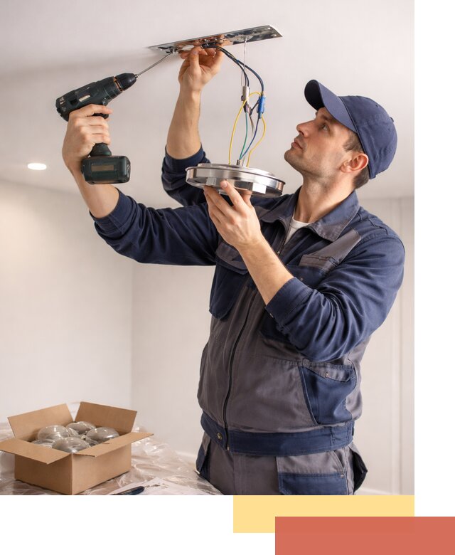 Установка люстры в натяжной потолок в Чехове