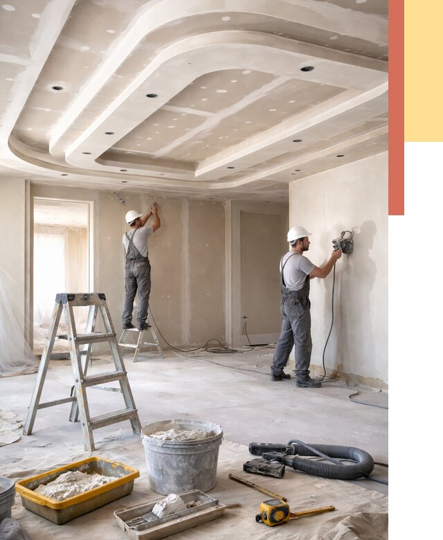 Многоуровневый потолок из гипсокартона в Чехове от 763 руб. под ключ | ОТДЕЛОЧНИК-Чхв