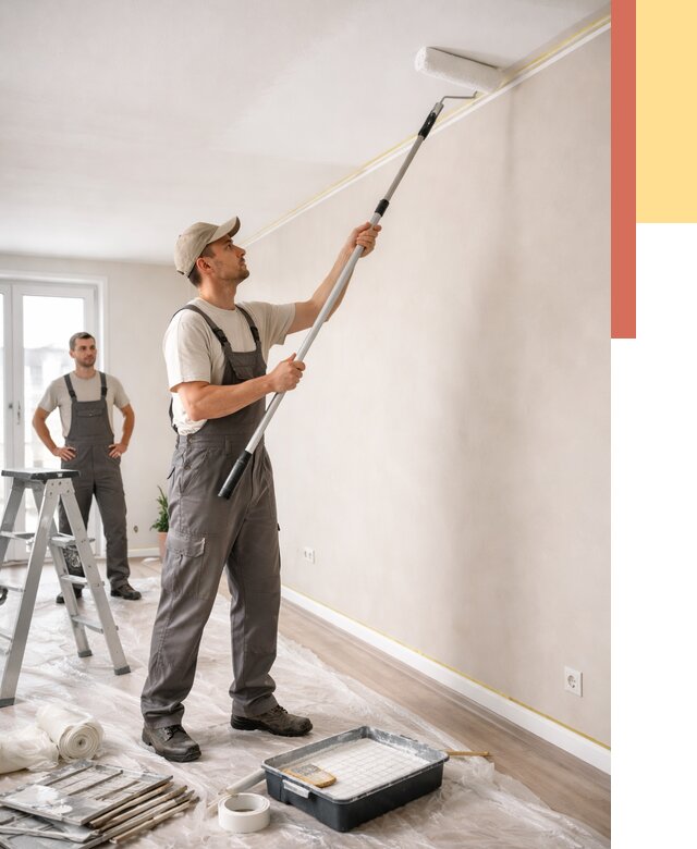 Покраска потолка из гипсокартона в Чехове от 4575 руб./м2 — услуги под ключ | ОТДЕЛОЧНИК-Чхв