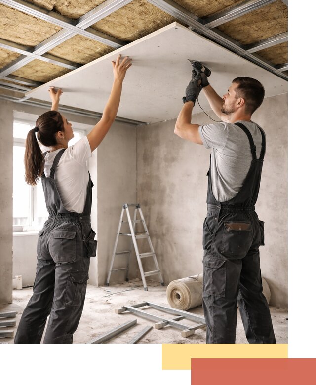 Звукоизоляция потолка из ГКЛ в Чехове профессионально и надежно