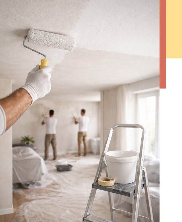 Покраска потолка акриловой краской в Чехове от 2542 руб. | ОТДЕЛОЧНИК-Чхв