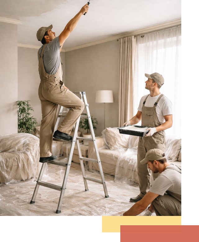 Покраска потолков акриловой краской в Чехове качественно и быстро