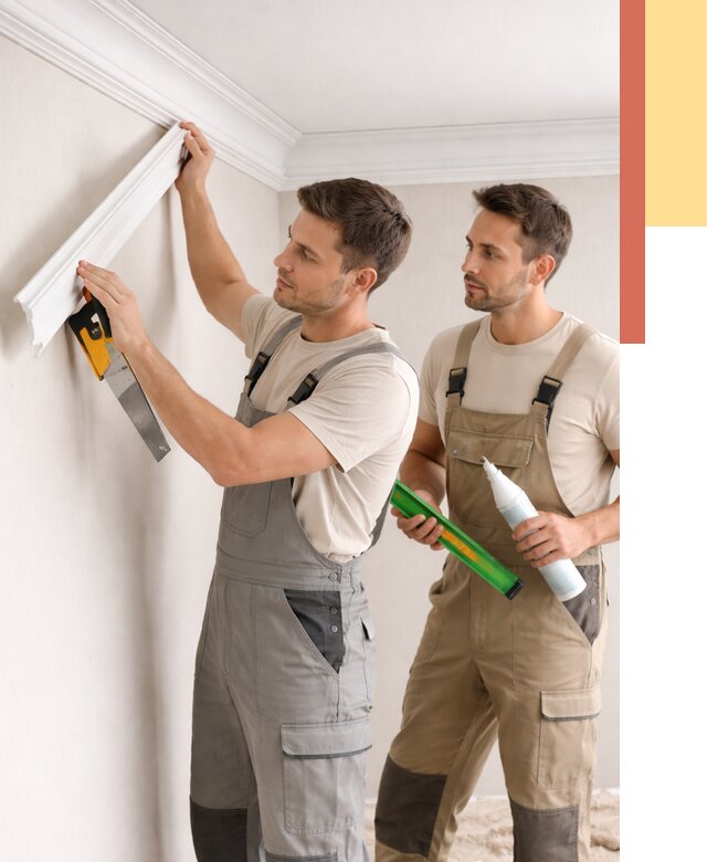Монтаж потолочного плинтуса в Чехове от 2338 руб. — быстро и недорого | ОТДЕЛОЧНИК-Чхв