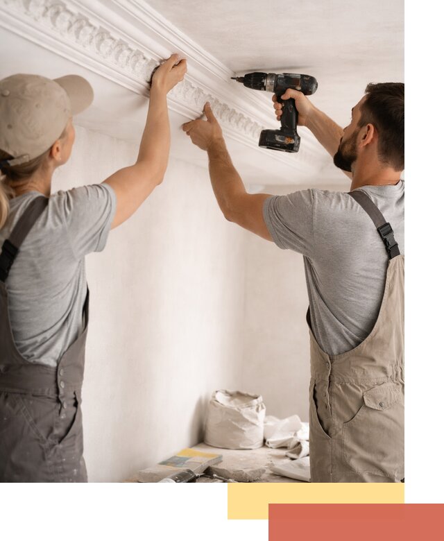 Профессиональный монтаж лепнины на потолок в Чехове