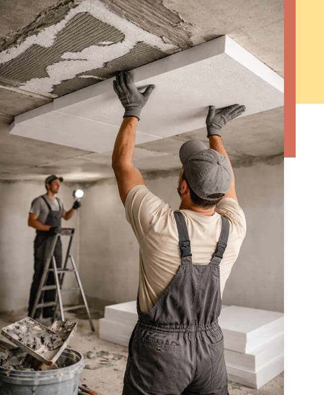 Утепление потолка пенопластом в Чехове от 4575 руб/м2 — недорого и быстро | ОТДЕЛОЧНИК-Чхв