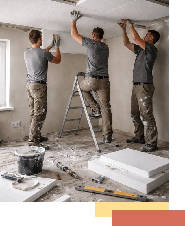 Утепление потолка пенопластом в Чехове быстро и качественно